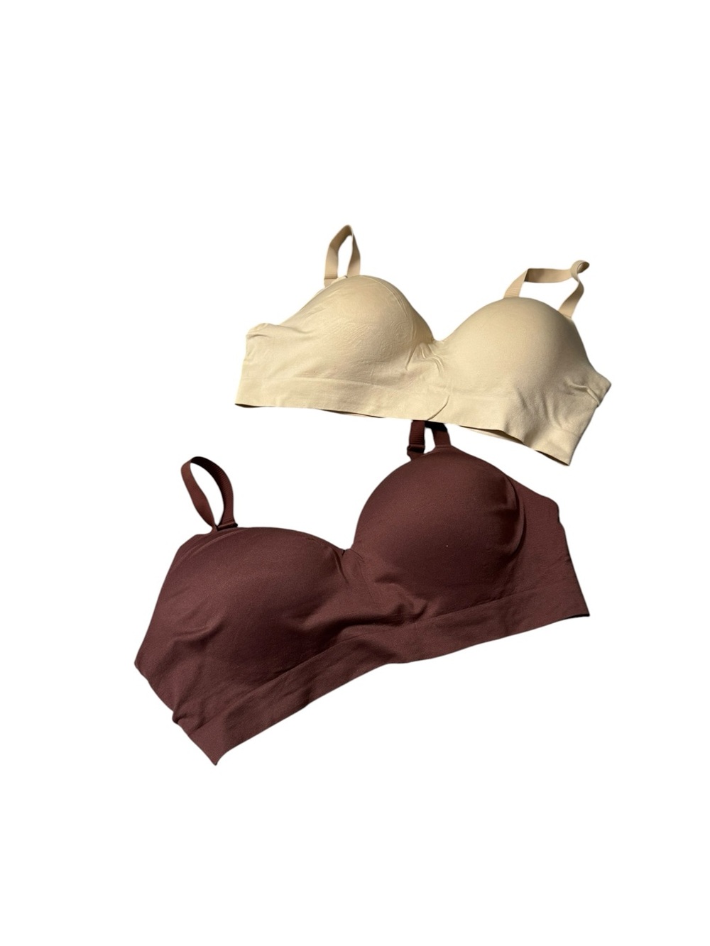 Shapermint Convertible Seamless True Kind  Bra Set - Cream & Brown